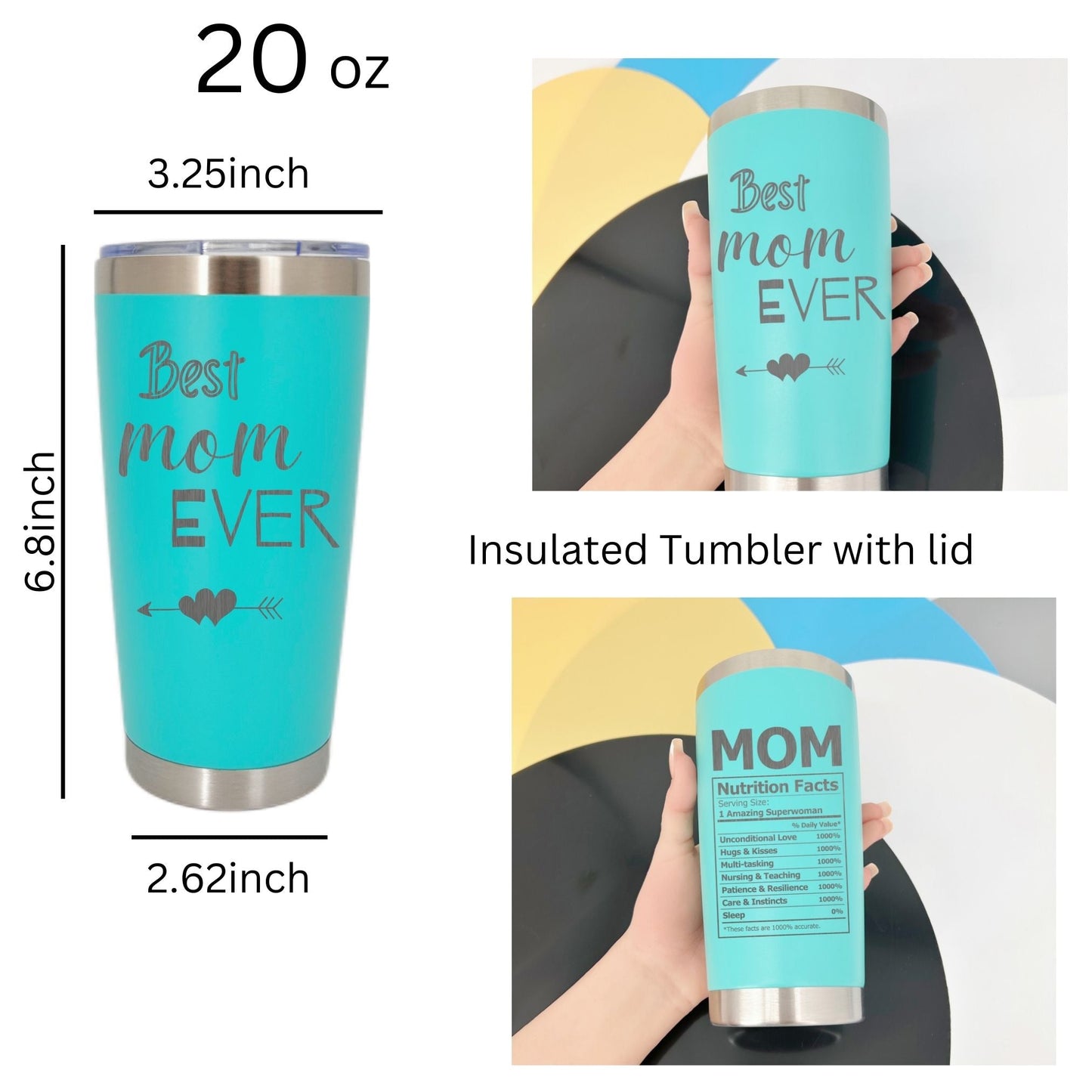 20 oz Insulated Tumbler for Mom – Mother’s Day or Birthday Gift